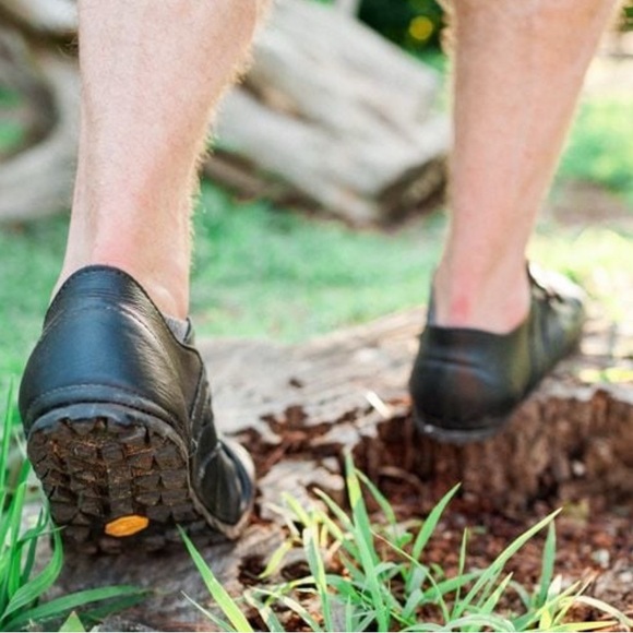 Softstar Primal Runamoc Megagrip Black Leather Casual Shoes Size 8 Wide - Picture 10 of 11